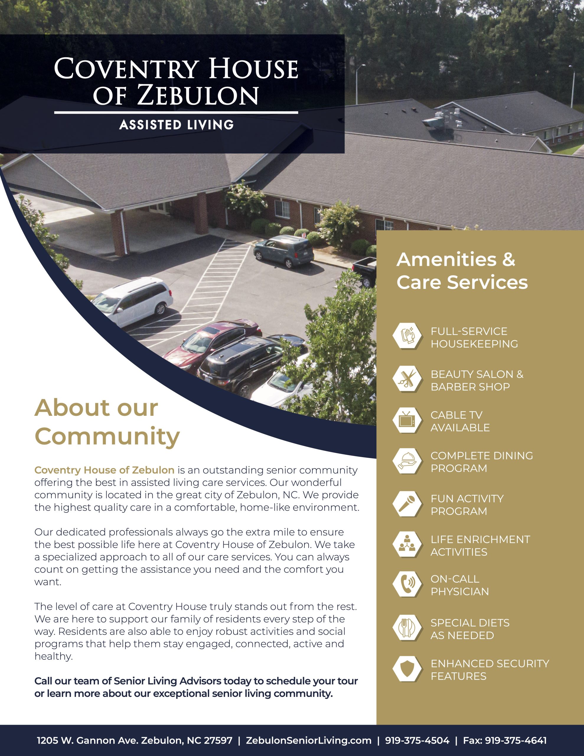 Coventry House of Zebulon - About our Services